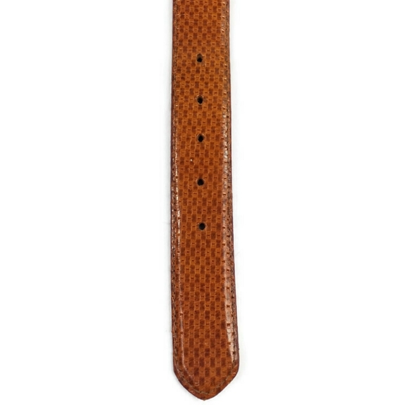 Zele Two Tone Brown Leather Belt Womens Medium 30\